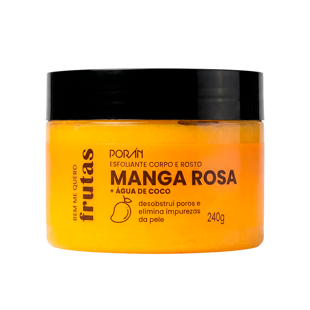ESFOLIANTE MANGA ROSA CORPO E ROSTO 240G PORAN