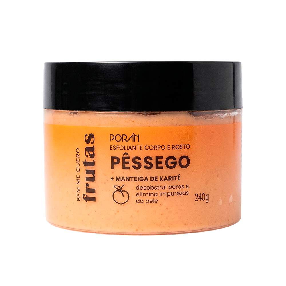 ESFOLIANTE PESSEGO E KARITE CORPO E ROSTO 240G PORAN