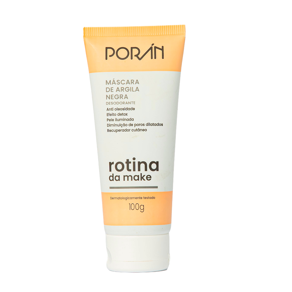 MASCARA DE ARGILA NEGRA 100G PORAN