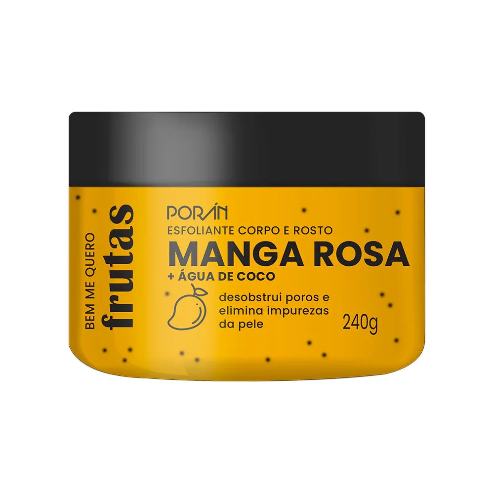 ESFOLIANTE MANGA ROSA CORPO E ROSTO 240G PORAN