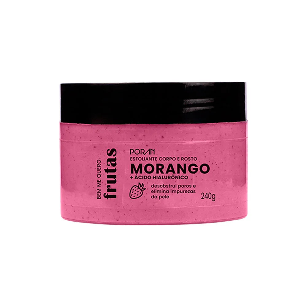 ESFOLIANTE MORANGO CORPO E ROSTO 240G PORAN