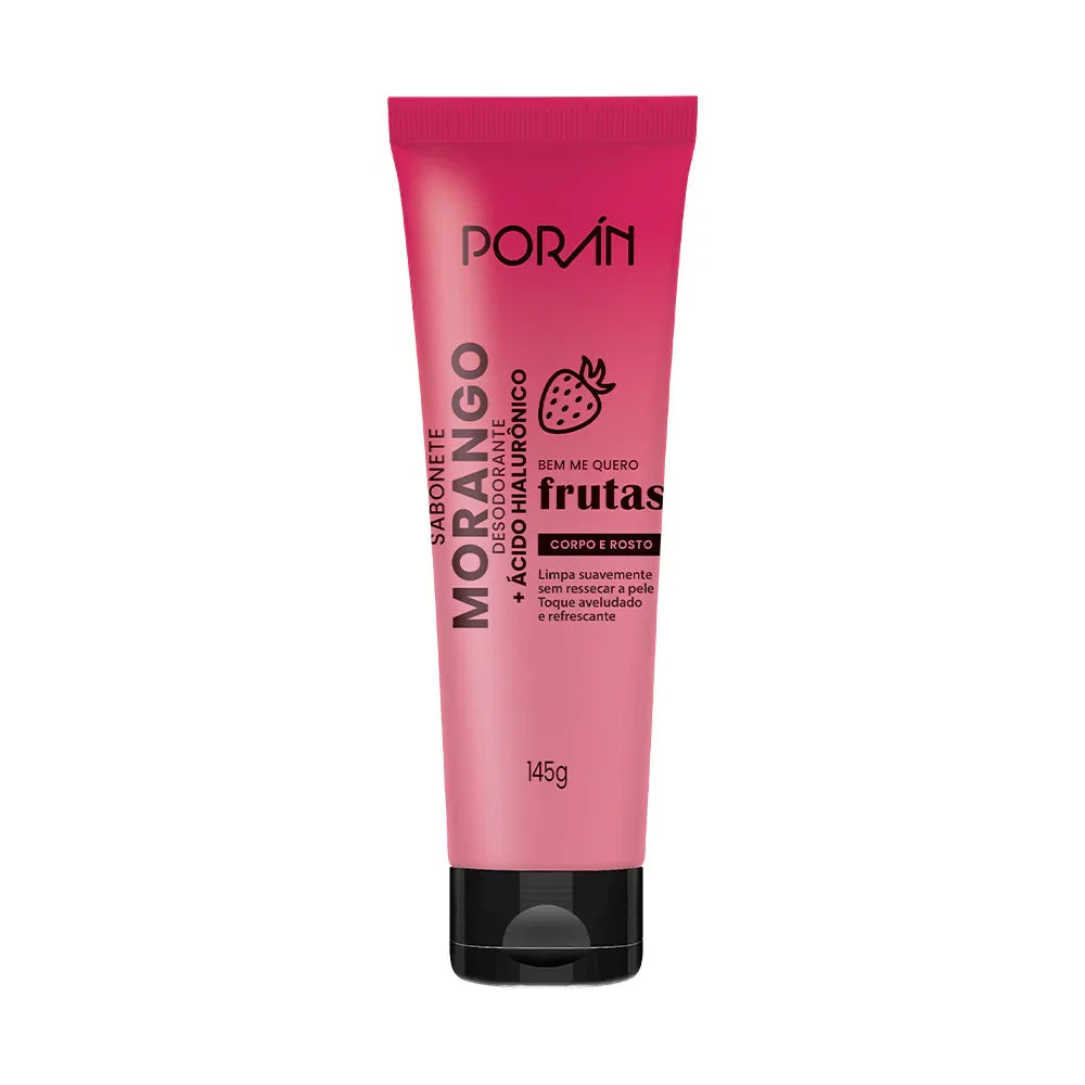 SABONETE MORANGO CORPO E ROSTO  145G PORAN