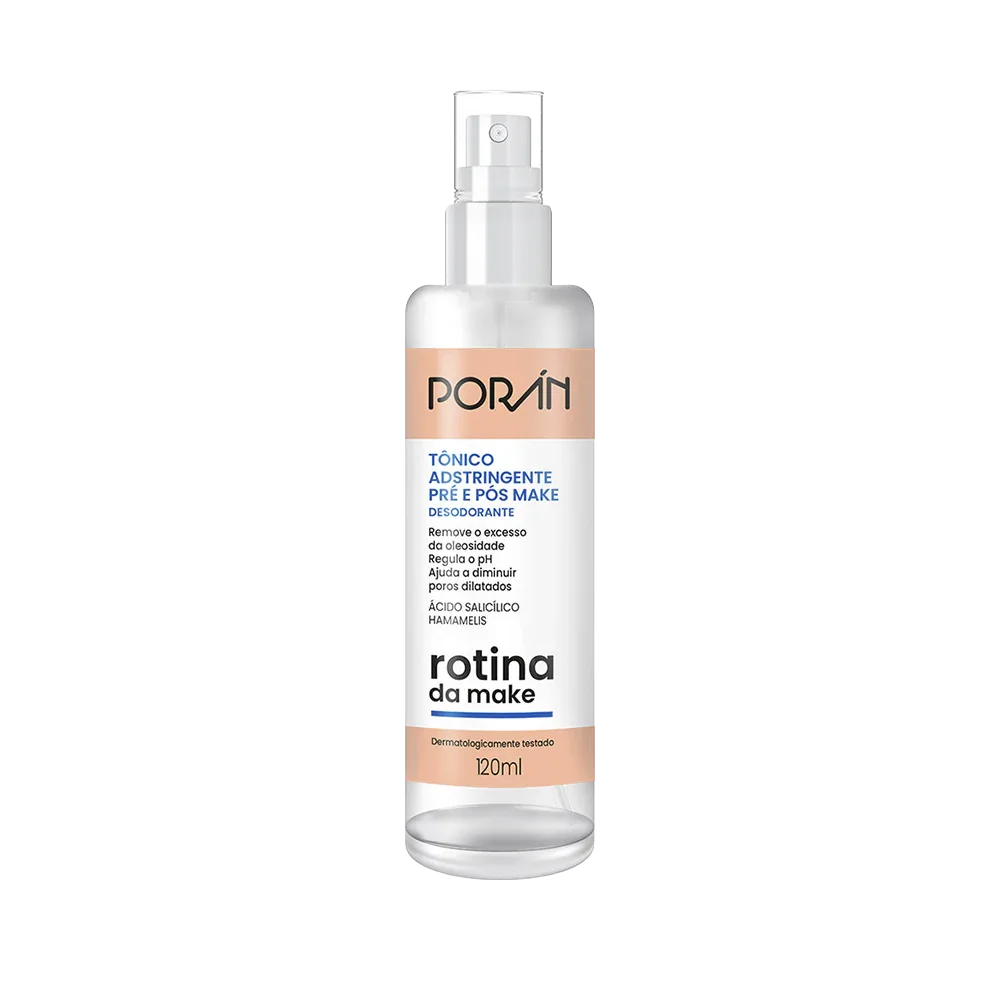 TONICO ADSTRINGENTE PRE  E POS MAKE 120ML PORAN