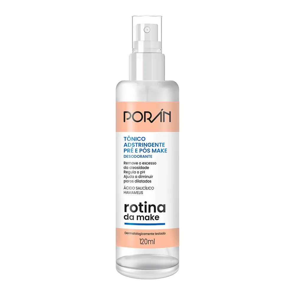 TONICO ADSTRINGENTE PRE  E POS MAKE 120ML PORAN
