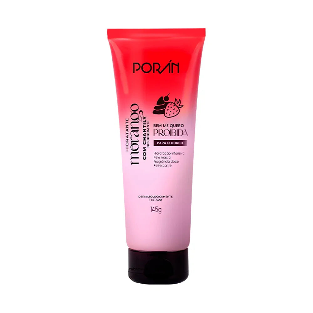 HIDRATANTE MORANGO COM CHANTILY 145G PORAN