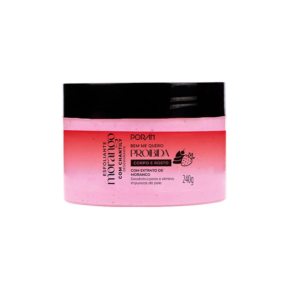 ESFOLIANTE MORANGO COM CHANTILY 240G PORAN