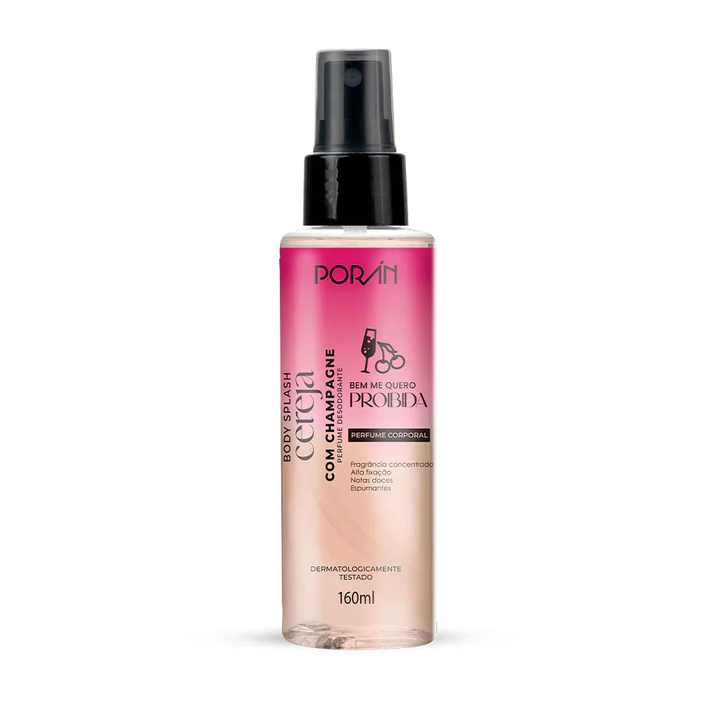 BODY SPLASH CEREJA COM CHAMPANHE 160ML PORAN
