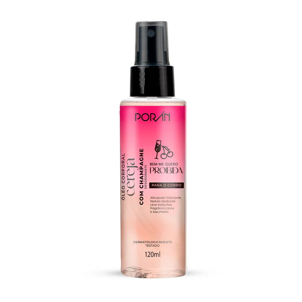OLEO CORPORAL CEREJA COM CHAMPANHE 120ML PORAN
