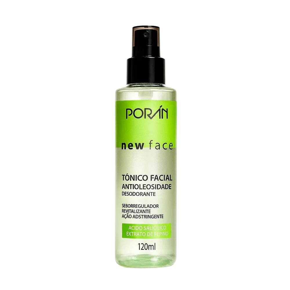TONICO FACIAL ANTI OLEOSIDADE NEW FACE 120ML PORAN