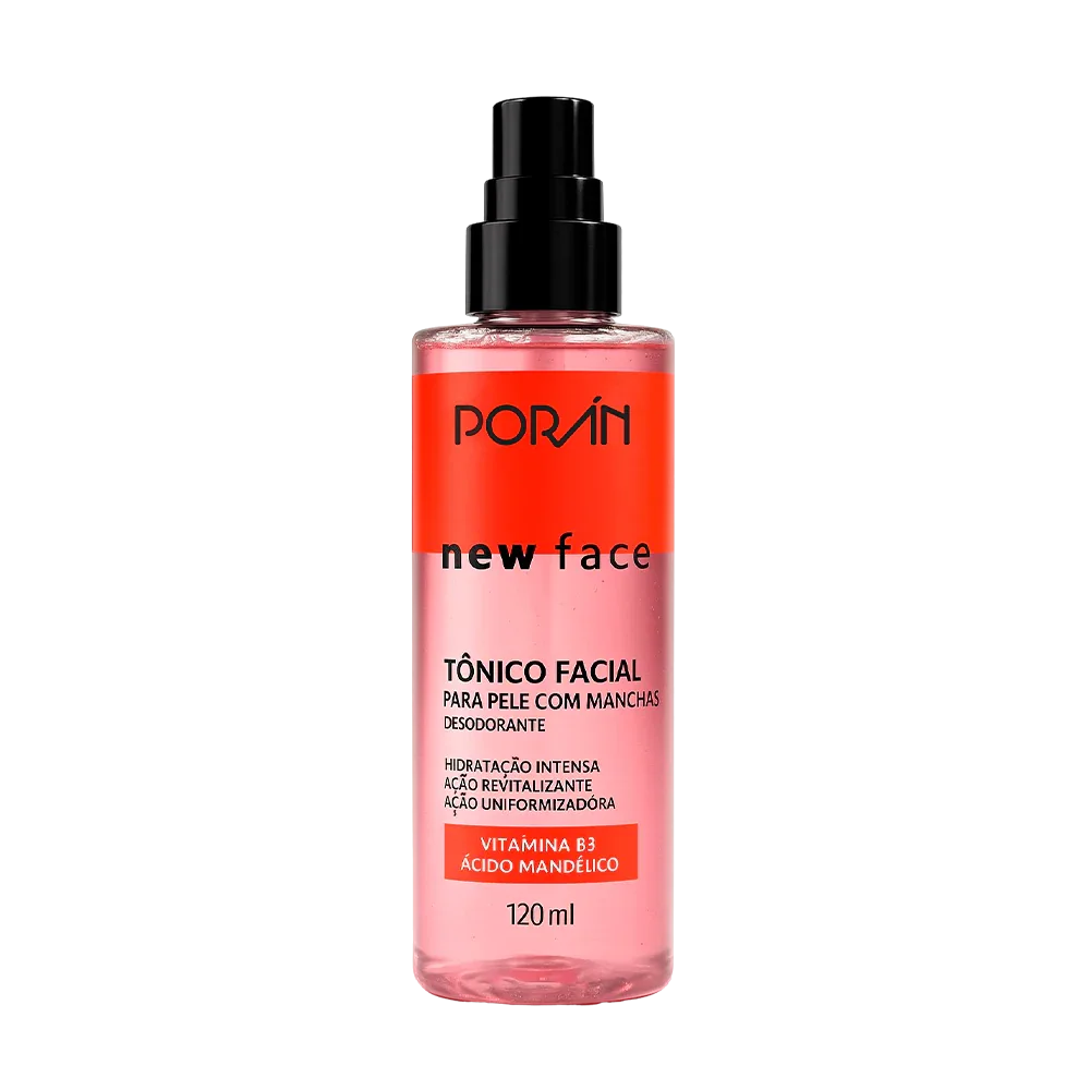 TONICO FACIAL PELE COM MANCHAS NEW FACE 120ML PORAN
