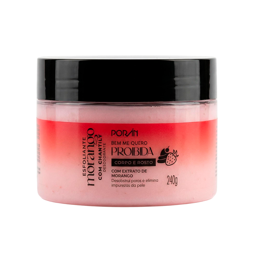 ESFOLIANTE MORANGO COM CHANTILY 240G PORAN