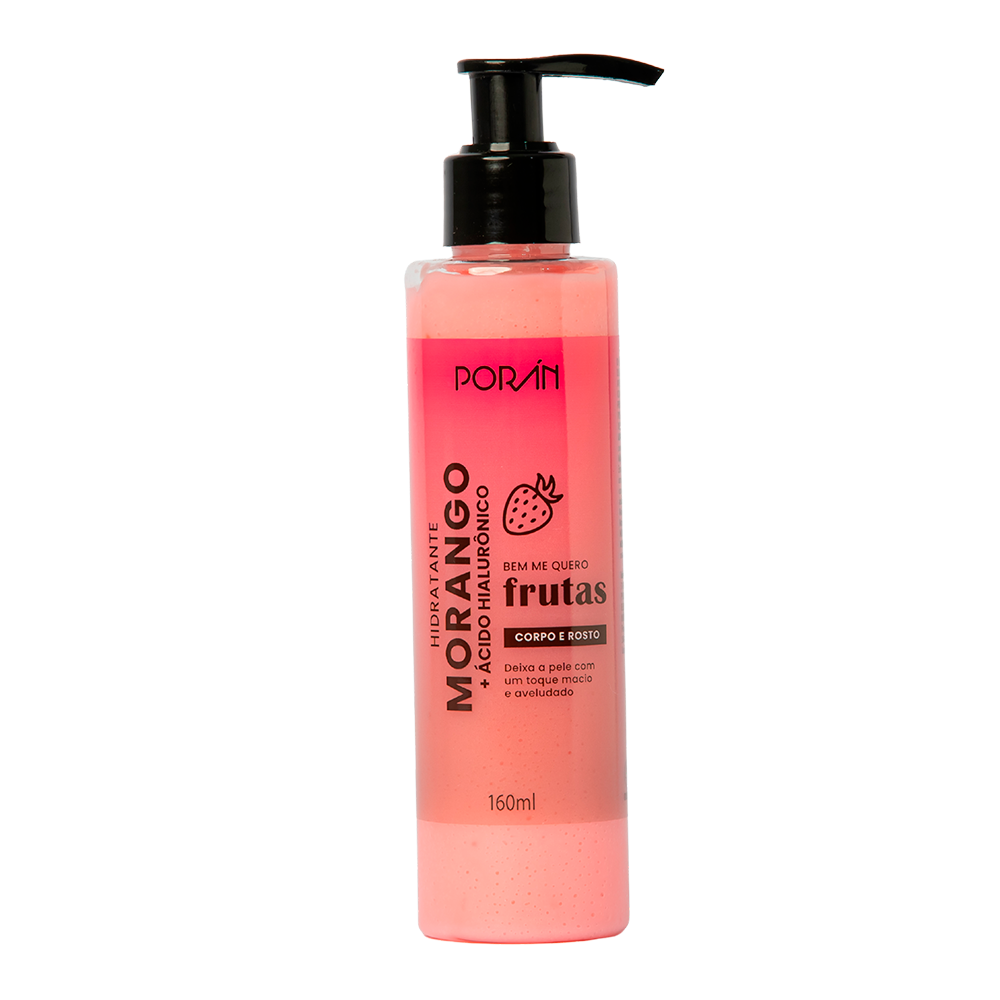 HIDRATANTE MORANGO AC.HIALURONICO PUMP 160 ML PORAN