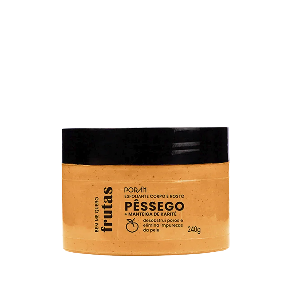 ESFOLIANTE PESSEGO E KARITE CORPO E ROSTO 240G PORAN