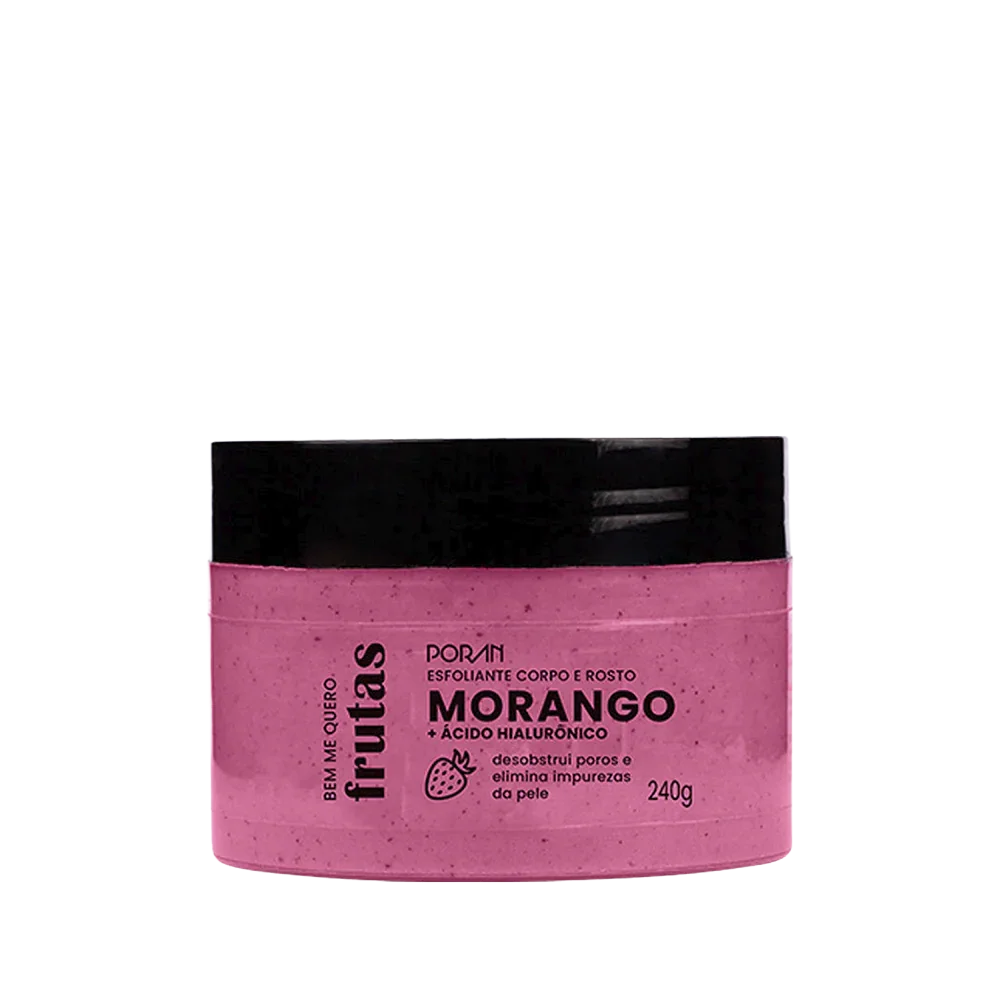 ESFOLIANTE MORANGO CORPO E ROSTO 240G PORAN