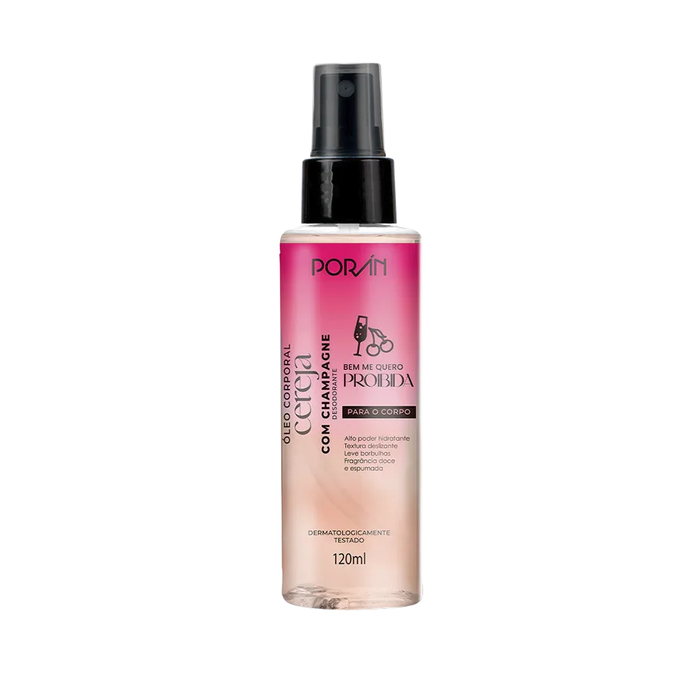 OLEO CORPORAL CEREJA COM CHAMPANHE 120ML PORAN