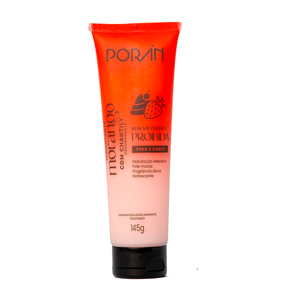 HIDRATANTE MORANGO COM CHANTILY 145G PORAN